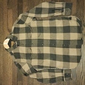 American Eagle, Size Small, Charcoal and Beige Flannel